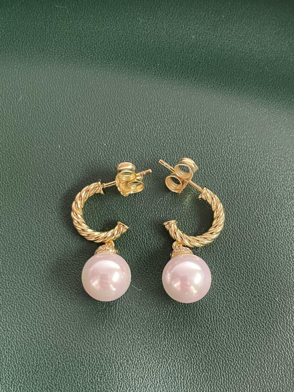 David Yurman Petite Solari Hoop Drop Earrings in 18K Yellow Gold